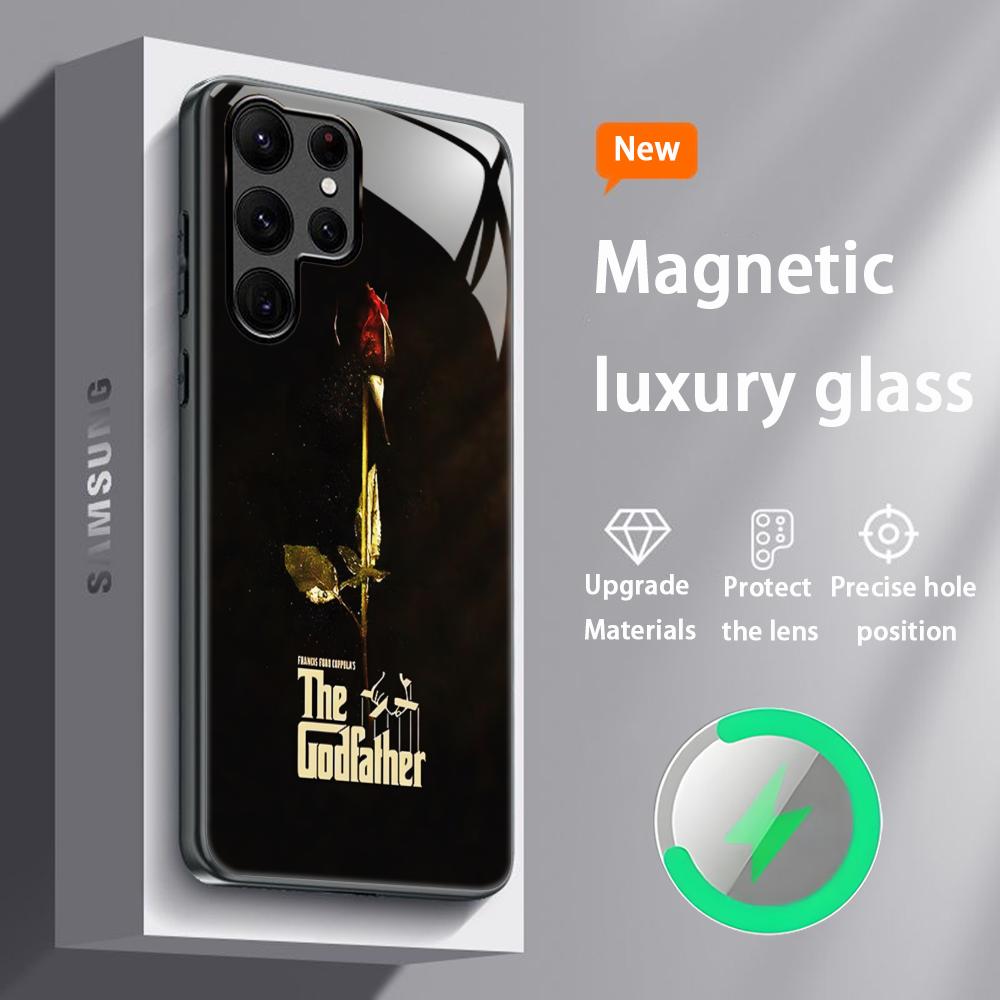 

Cool The Godfather Movie Phone Case For Samsung S25 S24 S23 S22 S21 S20 Plus Ultra Note20 Glass Magnetic Case Samsung S20