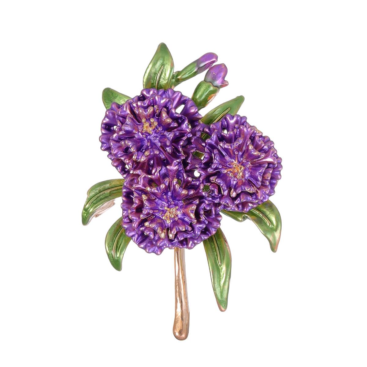 

Брошь-ромашка в деревенском стиле, женская нишевая, цветок с эмалью, броши с ощущением высокого класса фиолетовый