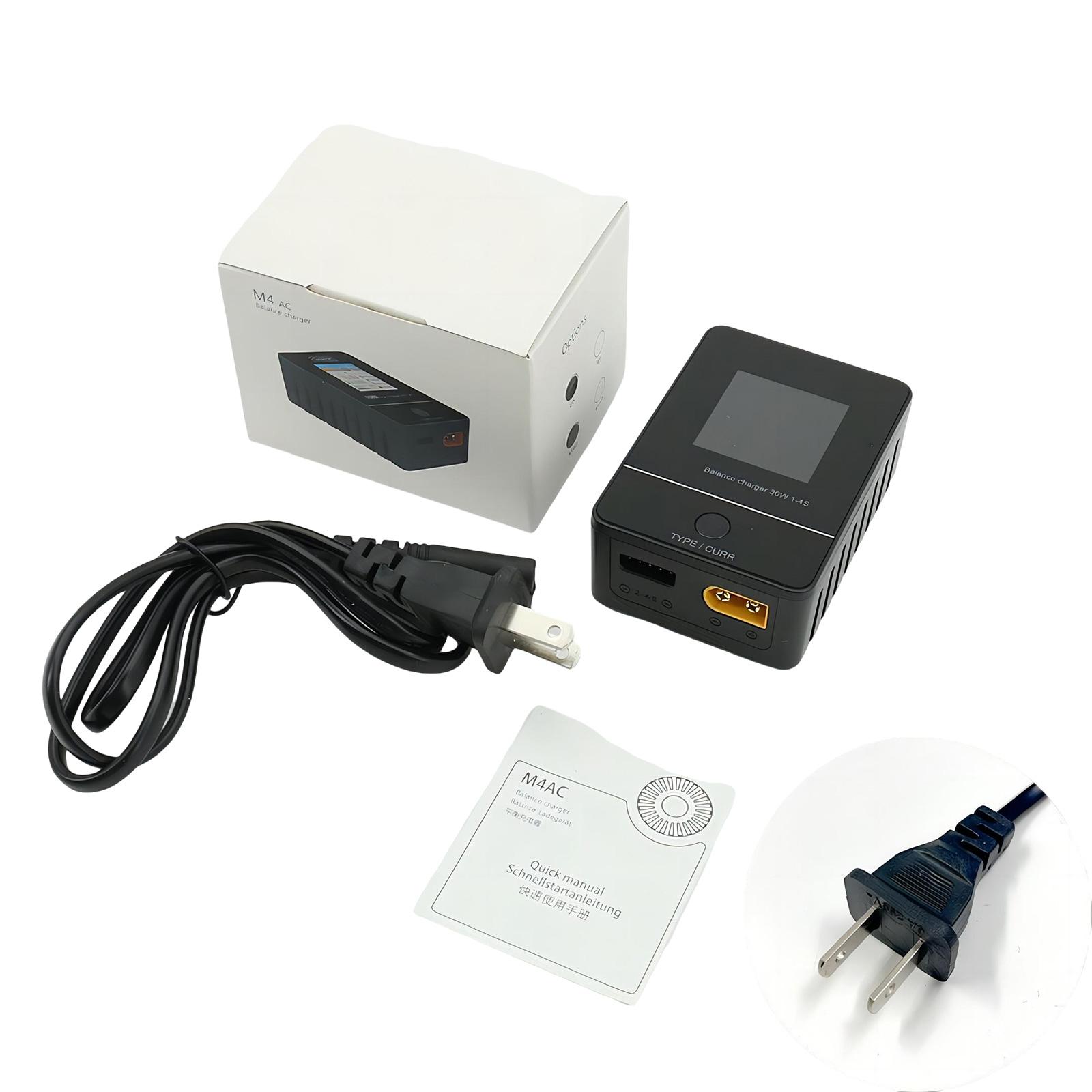 

Передовий балансувальний зарядний пристрій для акумуляторів M4AC 30 Вт LiPO LiFE LiHV Компактний зарядний пристрій Ідеально підходить для FPV гоночних дронів Заряджайте US