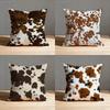 Faux Fur Modern Cowhide Texture Throw Pillow Case For 45x45cm 40x40cm 30x30cm 50x50cm 55x55cm Square Home Pillowcase Case