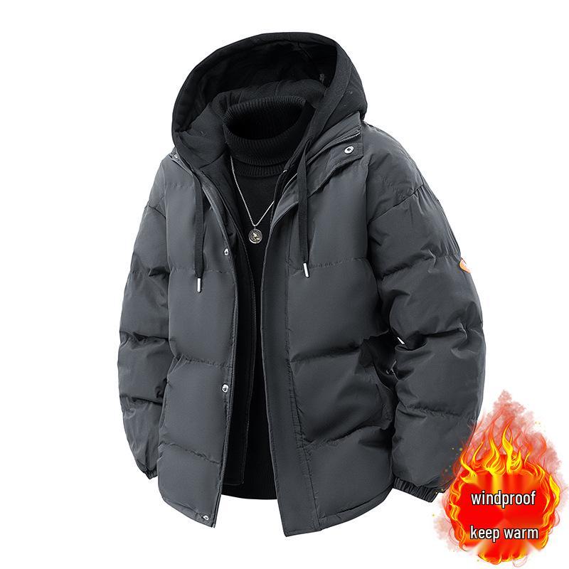 Men's Hooded Cotton Coat Winter 2025 - Thick Faux Two-Piece Warm Jacket