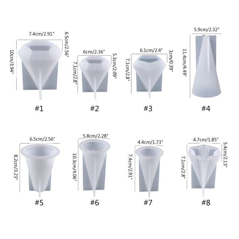 Ring Holder Cone Resin Mold Pyramid Silicone Candle Molds for Resin Casting Soap Aromatherapy Candle Jewelry Making DIY