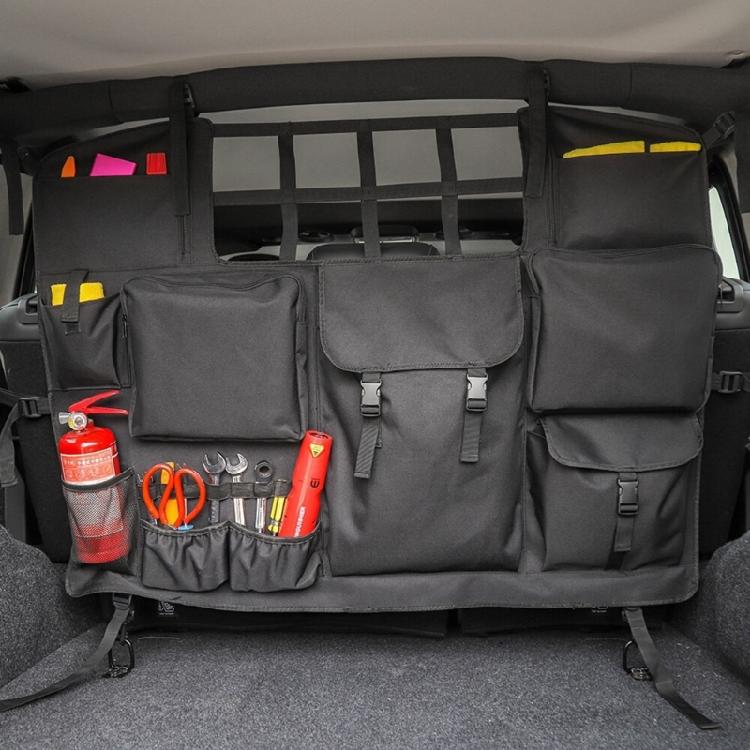 Rear Seat Trunk Cargo Organizer Management System Suitable For JK Nonslip Mesh Storage Bag Quick Installation Accessory