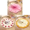 Cartoon Animal Pattern Circular Carpet With Water Wash For Kids Bedroom And Lounge Area