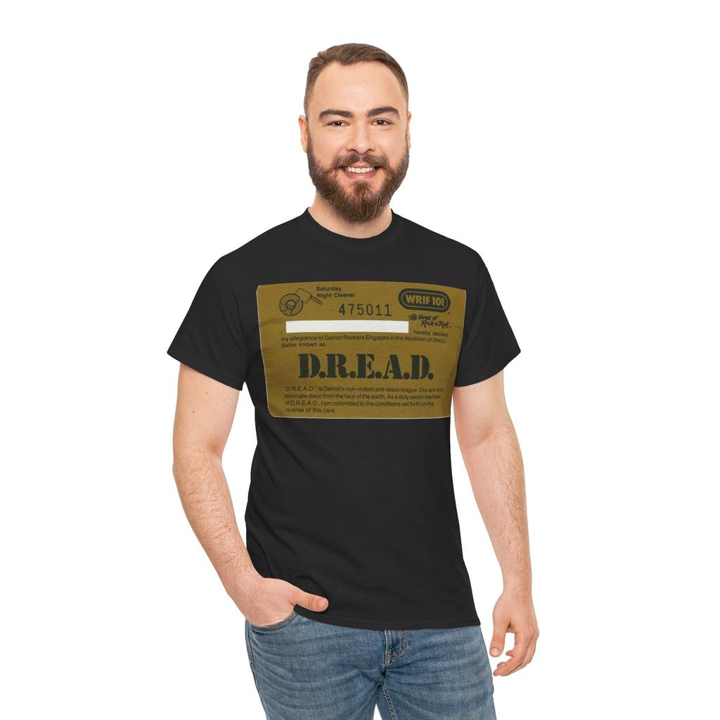DREAD Card from WRIF Late 70s 2 sided special unisex Short Sleeve Tee