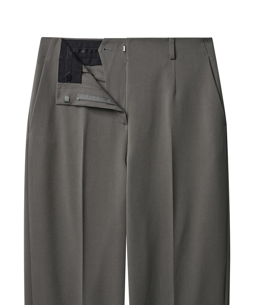 MUSINSA STANDARD WOMAN Women'S Waistbandless Tapered Crop Slacks [Warm Gray]