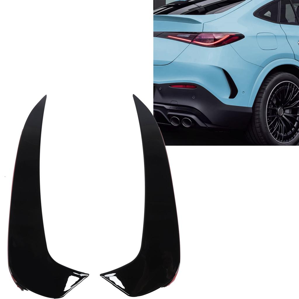 1 Pair Rear Bumper Splitter Left Right Lip Splitter Spoiler Diffuser Replacement for   GLC‑Class C254    ‑Line 2023 and Later