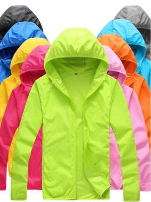 Wasserdichte Unisex-Windjacke: Sonnenschutz, Teamlogo-Druck, Dünne Jacke für Männer & Frauen