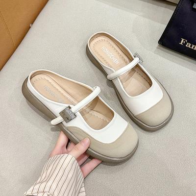 Fashion Mary Jane Shoes Women's Summer  Single Shoes Thick Heel Small Leather Shoes 2025 New Style Matching Skirt Gentle Style