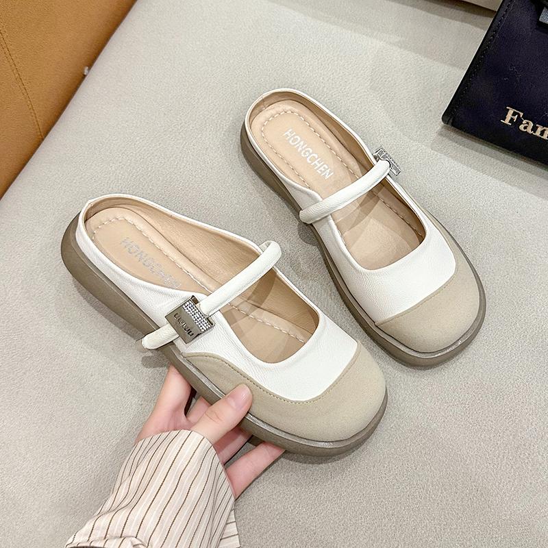 Mary Jane Shoes Women's Summer  Single Shoes Thick Heel Small Leather Shoes 2025 New Style Matching Skirt Gentle Style