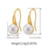 Gold Plated Matte Red Bead Drop Hook Earrings
