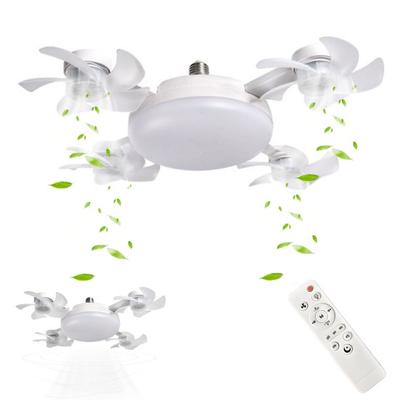 Ventilador colgante 2 en 1 con linterna LED, 3 modos de color, regulable, funcionamiento silencioso, lámpara de ventilador de techo con control remoto