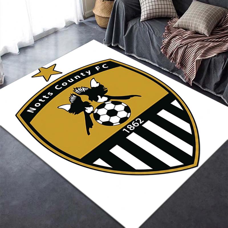 Notts County futbolo klubo kilimas svetainei, miegamajam, namų sofos dekoravimui, vaikų žaidimų neslidus grindų kilimėlis