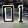 Illuminated House Numbers LED Number Waterproof Acrylic Home Address Night Visible Sign Modern Lighted for Outside Yard Shop Soft Glow Lights