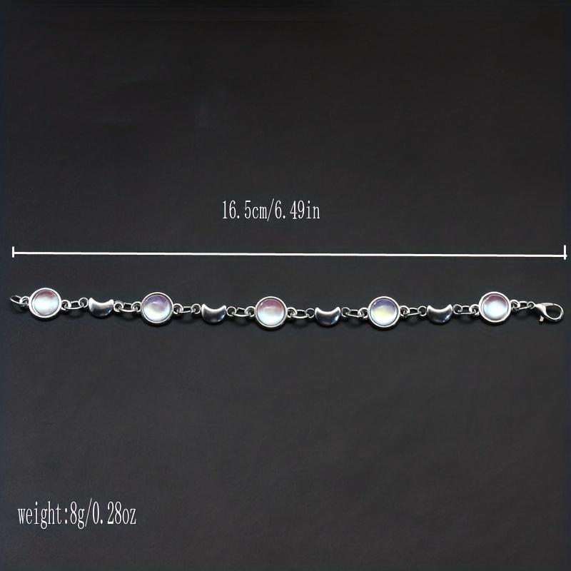 Серебряный браслет шарма луны цвета — фото 4