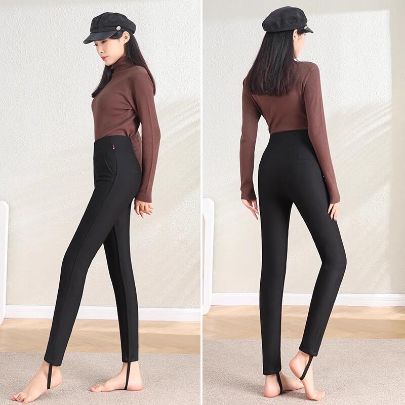 Yuzhaolin 950g Women's Silk Lined Lamb Wool Thermal Leggings