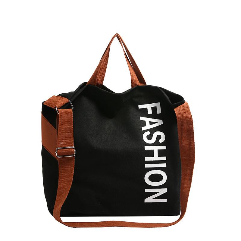 Eye-catching Large Capacity Canvas Tote Bag With Inner Pocket For Practical Daily Use And Commuting