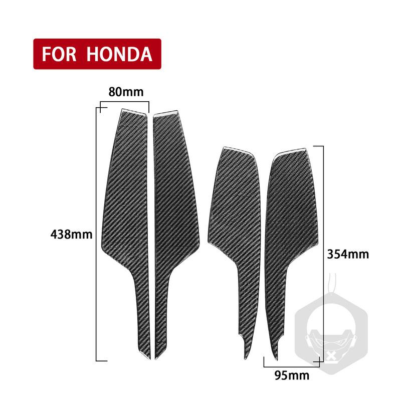 Real Carbon Fiber Car Accessories Door Armrest Panel Decorative Cover Soft Sticker For Honda Accord 10th Gen 2018