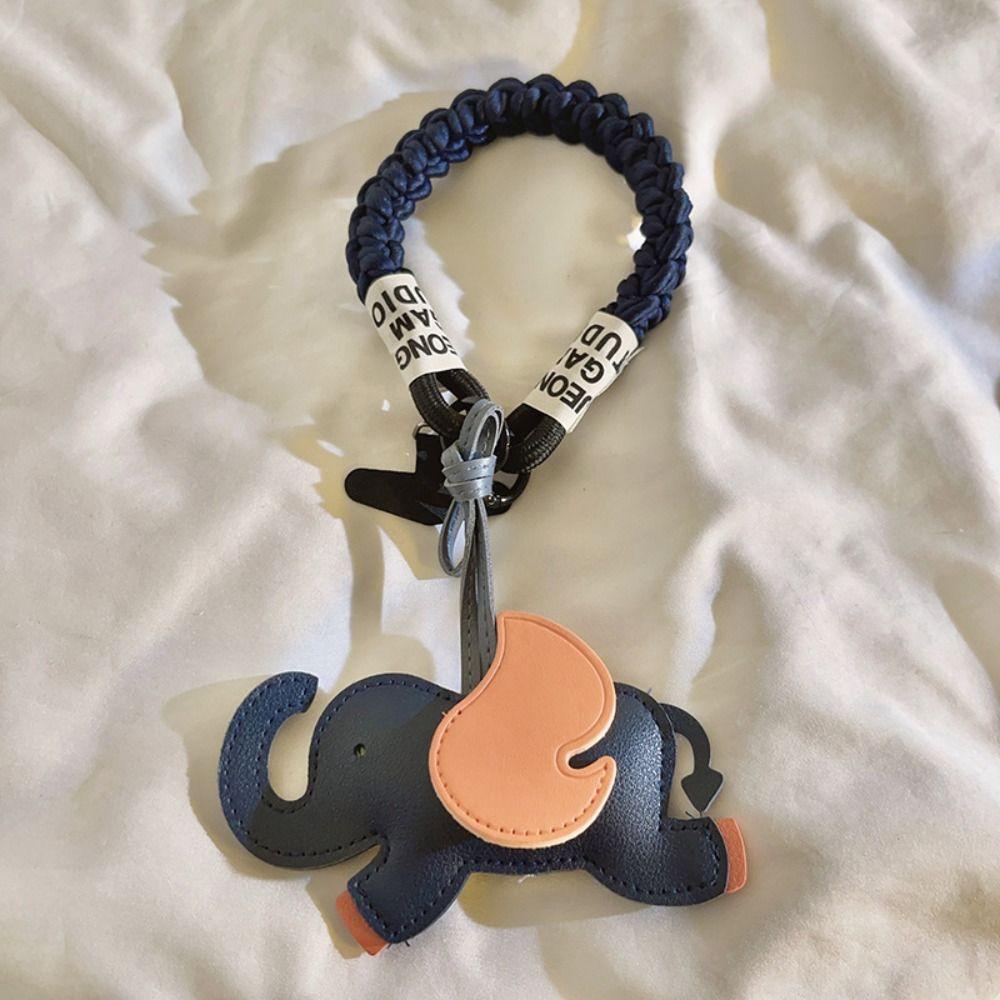 PU Leather Elephant Keychain Flying Wings Bag Charm 2025 New Key Chain Holder  Gift Idea