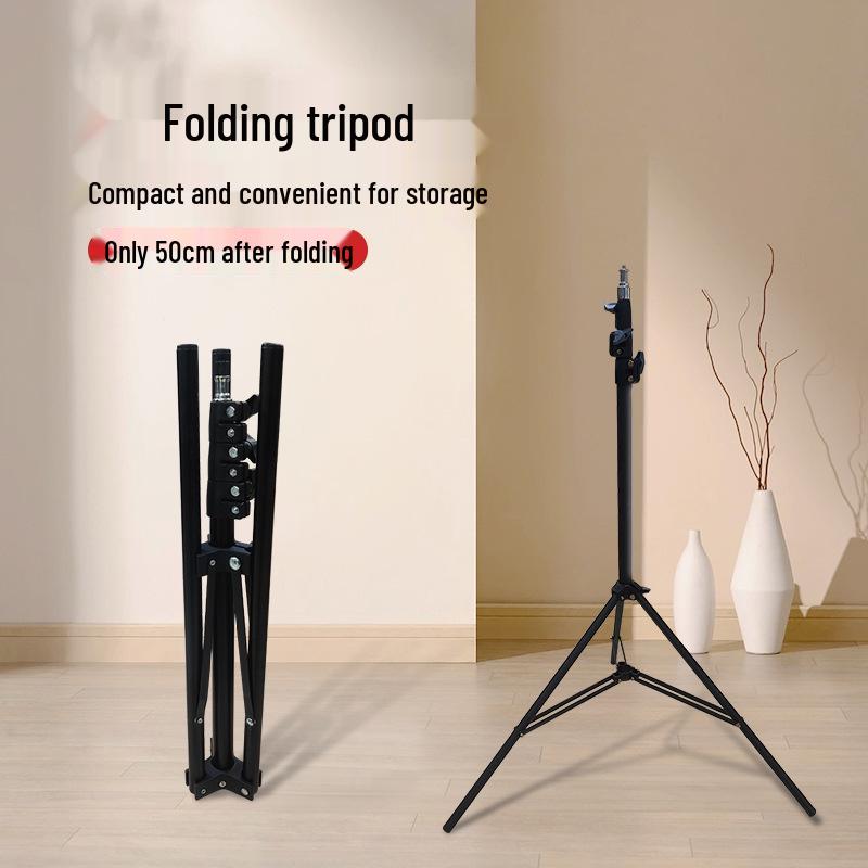 2m Foldable Photography Tripod for Studio & Live Streaming with Fill Light
