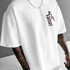 Nuova T-shirt Estiva da Uomo con Motivo Spada Samurai Fiore Viola Adatta per l'Uso Quotidiano Materiale Puro Cotone Donna Versatile
