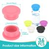 36Pcs Vial Cap for 3ml Glass Vial Leak Proof Evaporation Proof Silicone Seal Cover for Lab Clinic Research,Quick Organization