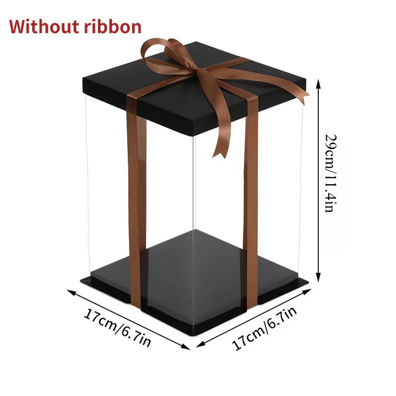 

5 шт. Ins прозрачная упаковка коробка для торта пластиковая большая коробка для торта упаковочные принадлежности для дня рождения свадьбы сладостей пекарни упаковочная коробка as picture