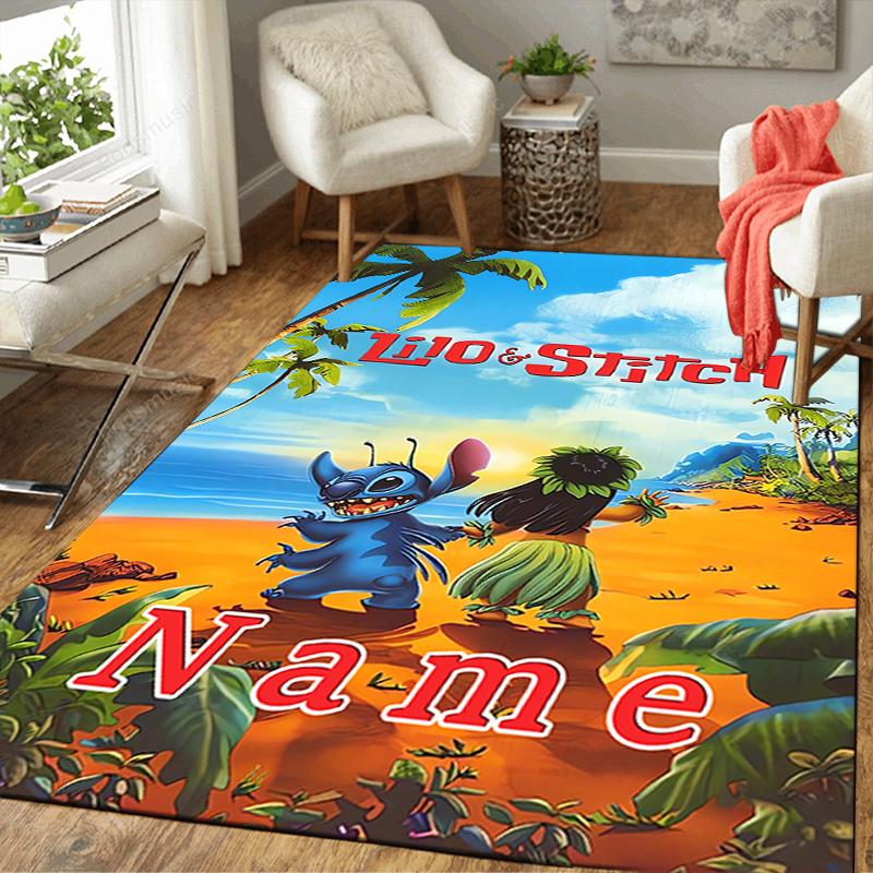 Custom 1Pc Lilo Stitch Friendship Rug Office Carpet Indoor Outdoor Entrance Doormat Nonslip Soft And Comfortable Living Room D916310