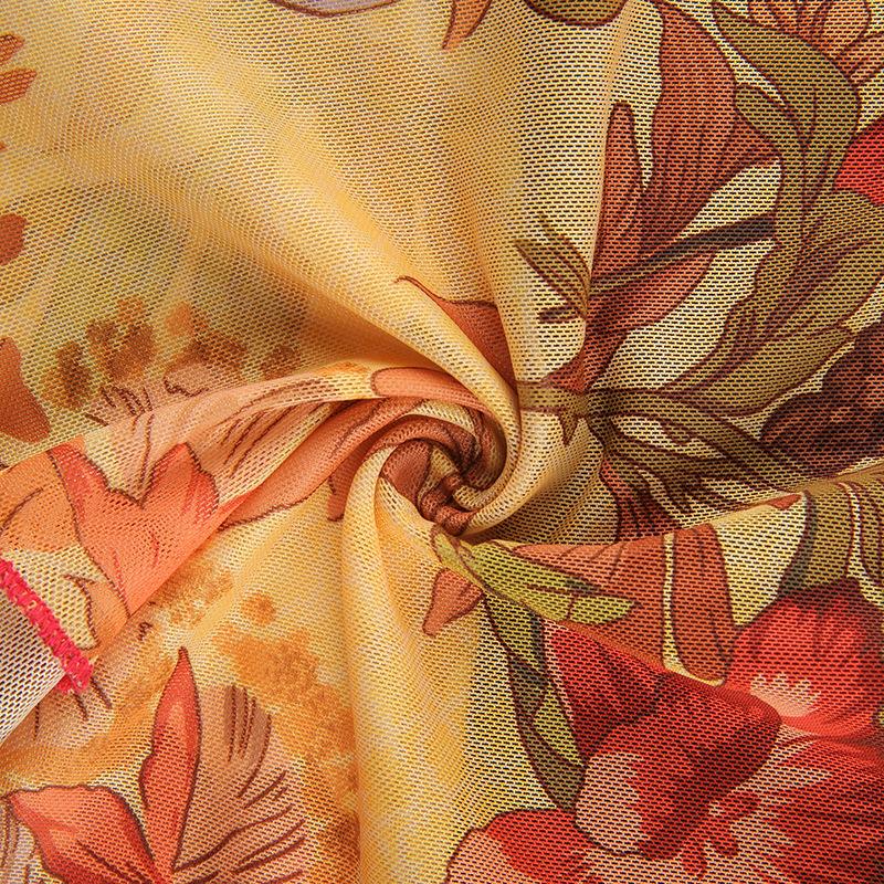 Y2K Mesh, gjennomsiktig blomstert-skjorte, vintage grimeoverdeler, ermeløse, slim fit crop top, Harajuku Streetwear