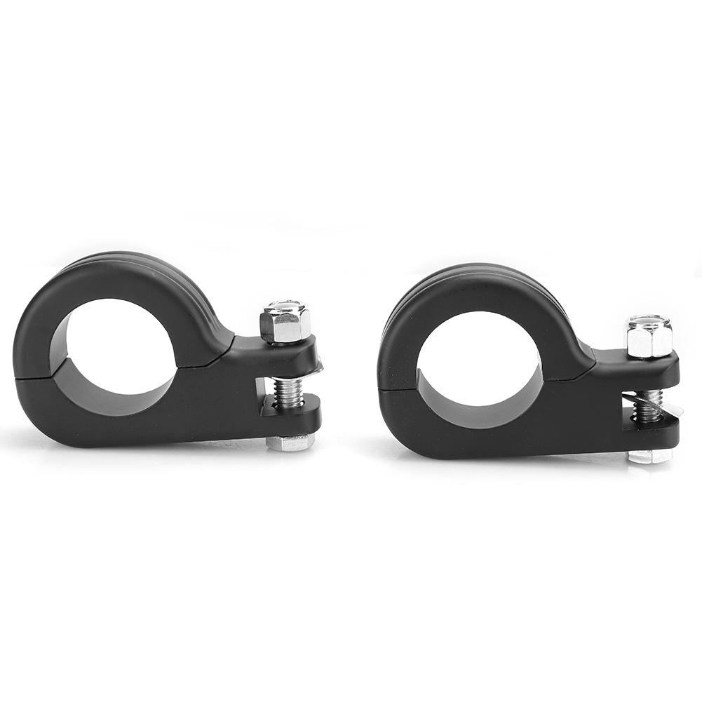 38mm 1.5in Foot Rest Footpeg Mounting P Clamp Motorcycle Accessory Fit for (Black )