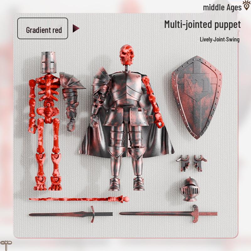 Articulated Skeleton Soldier Model: Bone Joint Toy & Prank Ornament