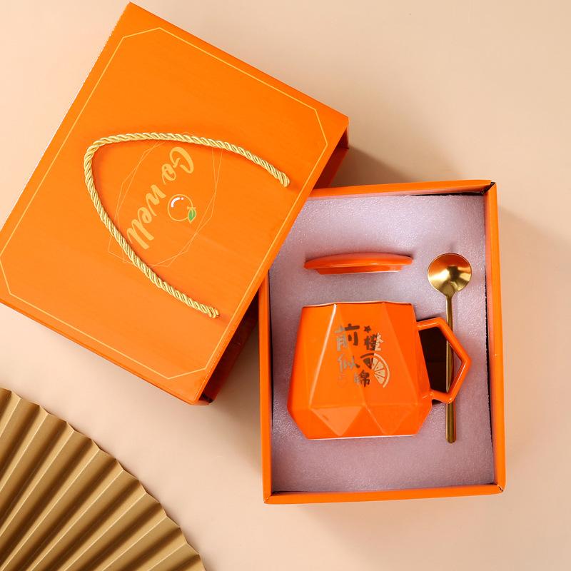 High Value Mug Creative Wedding Souvenir Gift Water Cup Anniversary Event Gift Ceramic Cup Wedding Gift Box Cup