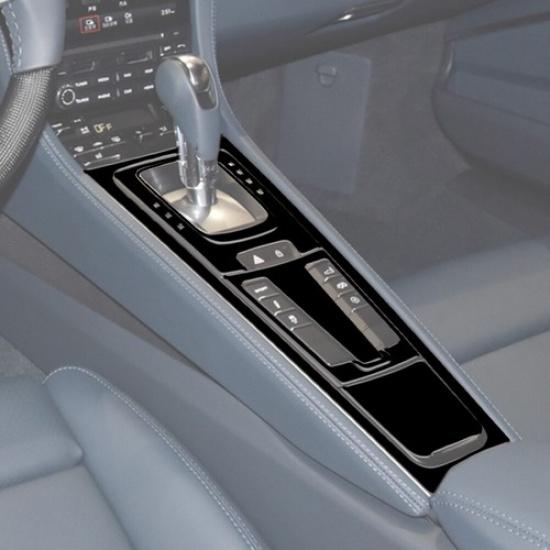 6Pcs Glossy Piano Black Console Gear Shift Cover Trim For Porsche 718 Boxster