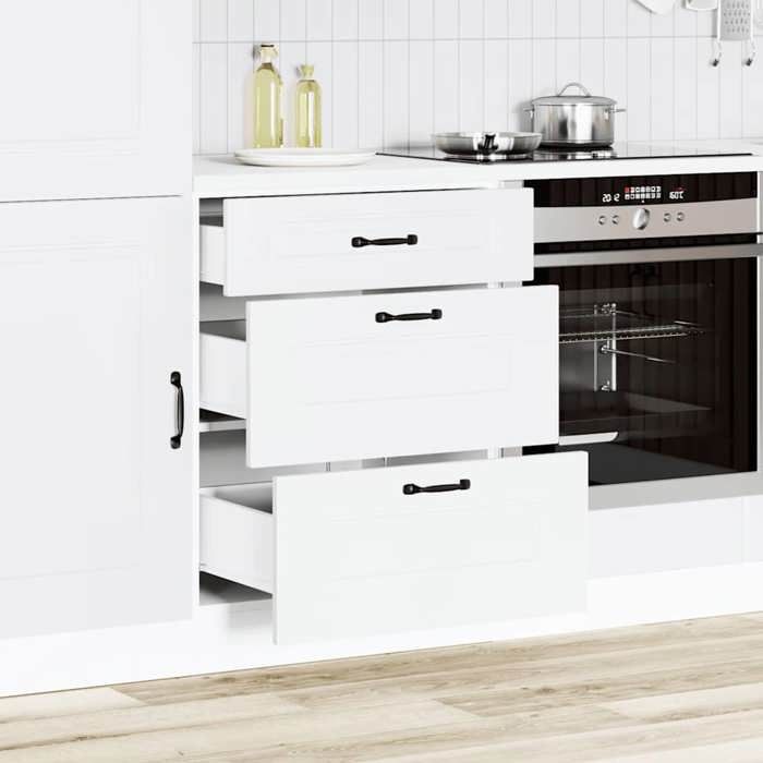 VidaXL Kitchen Cabinet Kalmar White Engineered Wood, Sink Cabinet, Kitchen Cabinet with Drawer, Kitchen Cabinet At 854279