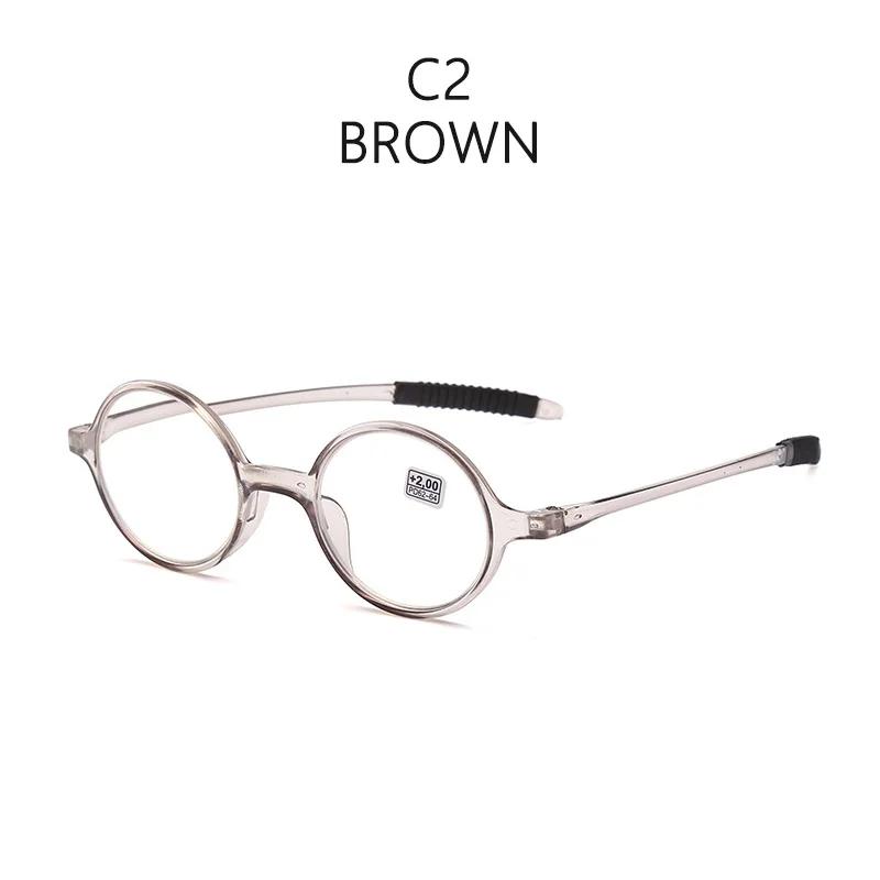 Colorful Black Women's Small Round TR90 Reading Glasses Presbyopic Magnifier Ultralight Far Sight Eyewear +10 To +40 Diopters