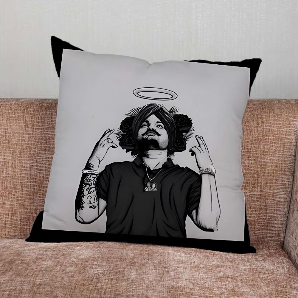 Sidhu Moose Wala Pillow Case For Home Bedroom Car Office Decoration Living Room Sofa Cushion Cover Suitable