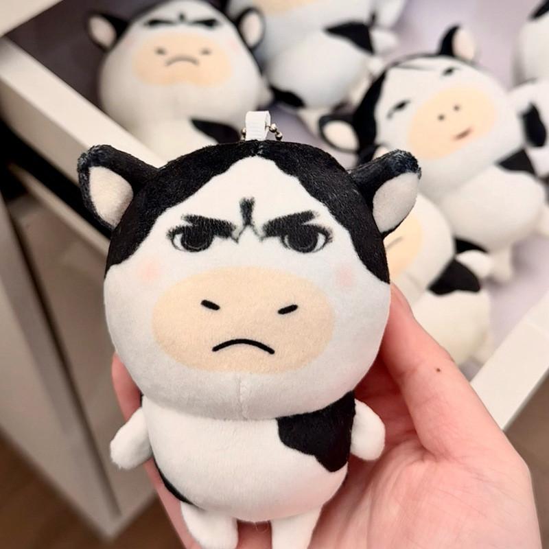 Cute Cartoon Cow Plush Toy With Pp Cotton Filling For Desk Decor And Gift Ideas