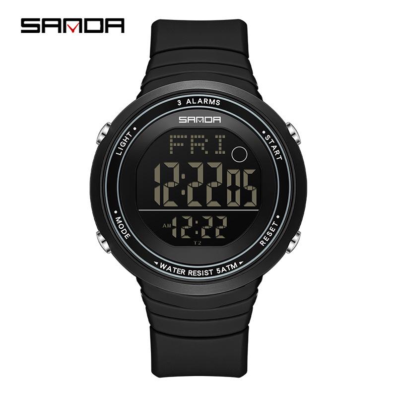 Sanda Waterproof Multifunction Luminous Sports Watch - Unisex Outdoor Fashion with Alarm Clock