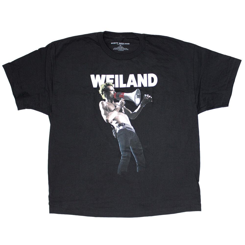 Men s Scott Weiland Megaphone T-shirt Black Unisex T-Shirt S