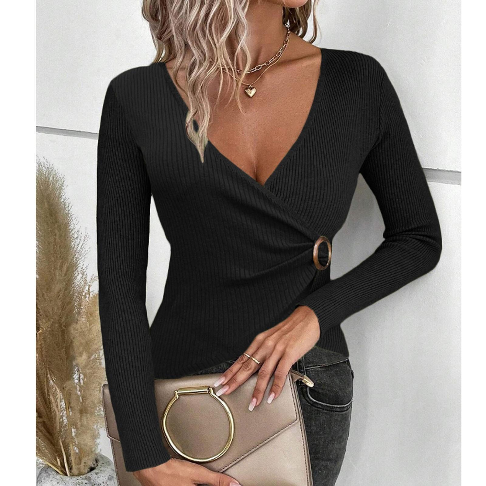 

Женский свободный повседневный свитер с перекрестными асимметричными узорами, базовый свитер, топ, базовый свитер, топ XL чёрный