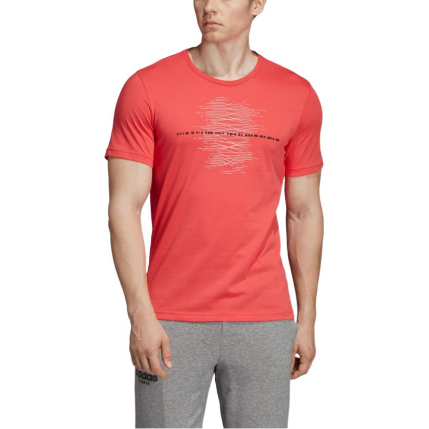 Adidas Mcode Graph Tee Round Neck Fashion Comfortable Short Sleeve T-Shirt Men Tops Red DV2967