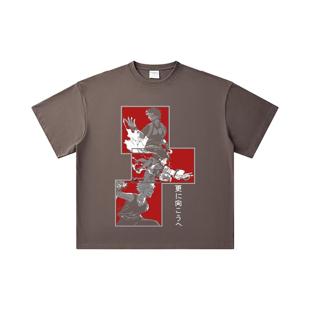 260 GSM Double Yarn 32 Count 100% Cotton My Hero Academia V22 Print Unisex Heavy Cotton T Shirt
