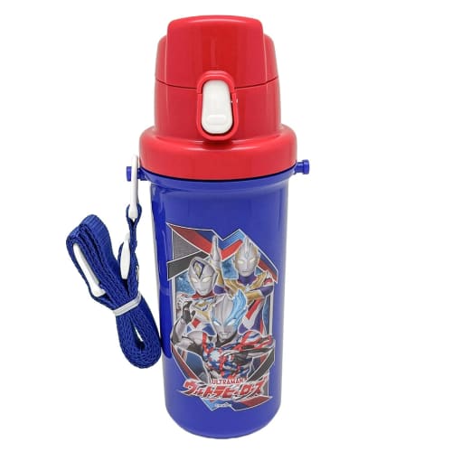 OSK Ultra Heroes Direct Drinking Water Bottle, 600ml, Made in Japan, with Dedicated Shoulder Strap, One-Touch Opening, Wide Mouth, Easy to Drink from,