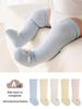 Premium Combed Cotton Kids' Long Socks: Spring & Summer Candy Colors, Non-Constricting Seamless High Design