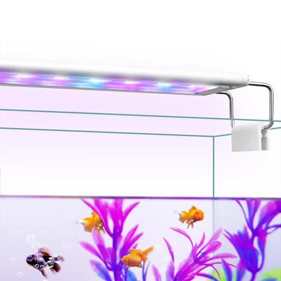 Luz LED extensible de 220 V para acuario doméstico, iluminación decorativa, azul, rojo y verde, 18-48 cm