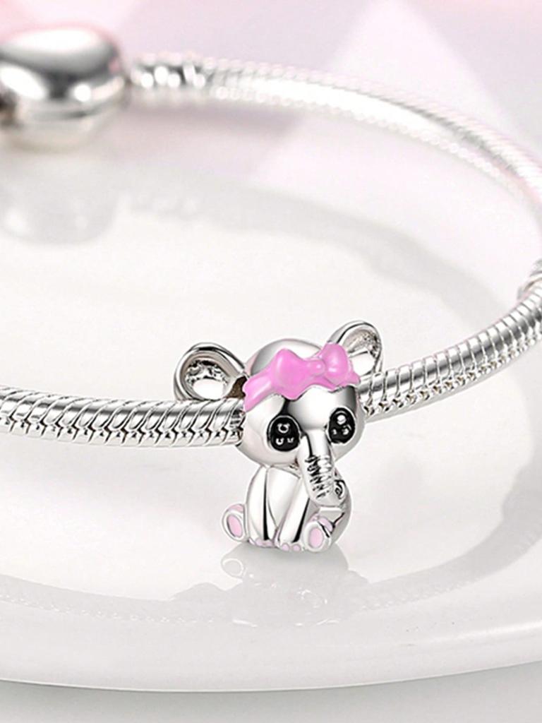 Copper Colors Cute Animals Pandas Elephantsbeads Charm Pendant For Original Bracelet For Women Diy Jewelry Love Gift