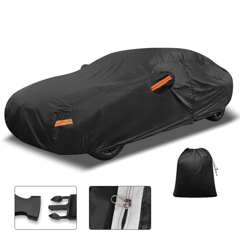

Motoforti Car Cover Outdoor Waterproof Sun Rain Hail Protection with Left Side Door Zipper 210D-PU for Genesis G80