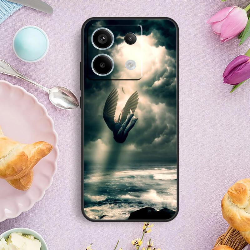 Angel Wings Painting Case For Xiaomi Redmi Note 15 Pro Plus 10 11 12 13 14 Pro Cover For Redmi 14C 15C 12C 10C 13C