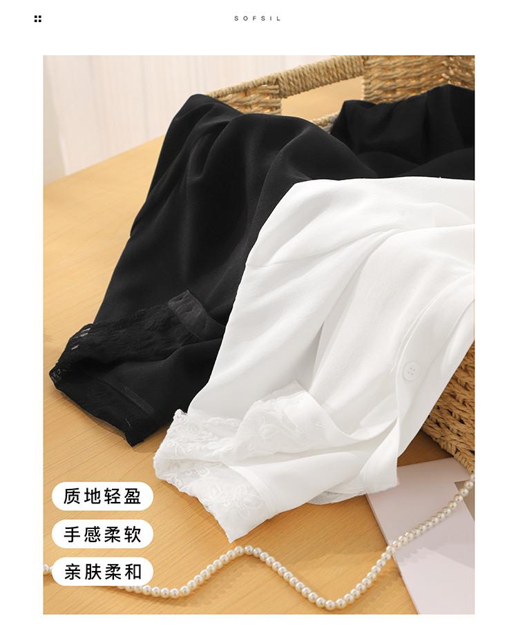 100% mulberry silk lapel long sleeved shirt for women in spring 2026, fashionable, loose, versatile, casual, solid color shirt