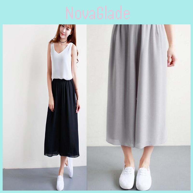 Timeless Design Fashion Elastic Waist Loose Slacks For Modern Womens Wardrobe